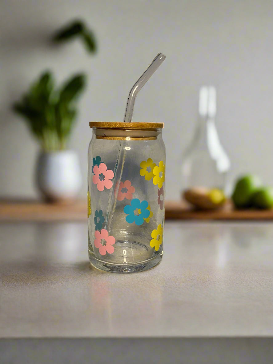 Flower Garden Can Glass