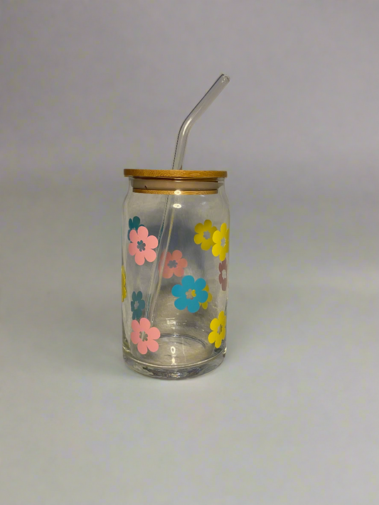 Flower Garden Can Glass