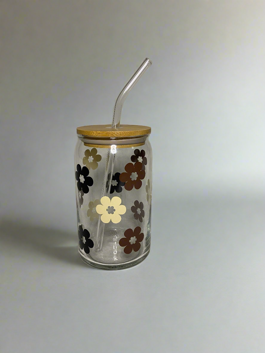 Beige & Brown Dream Can Glass