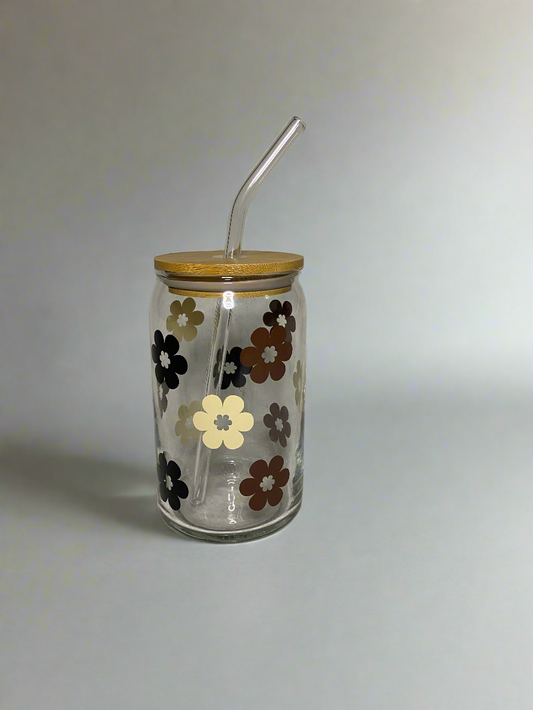 Beige & Brown Dream Can Glass